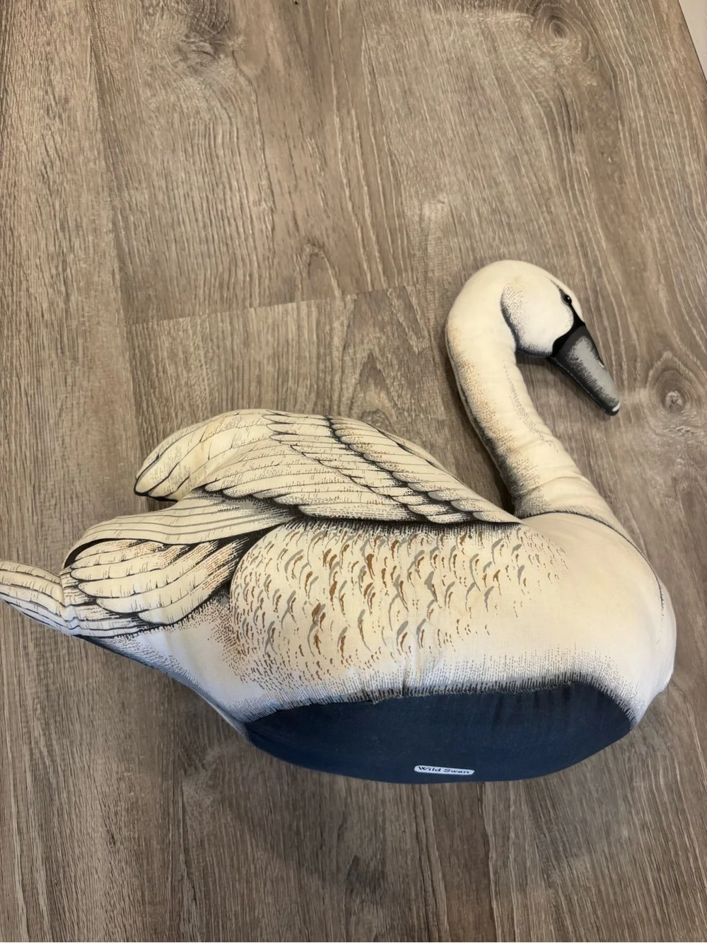 Vintage White Swan Decorative Throw Pillow